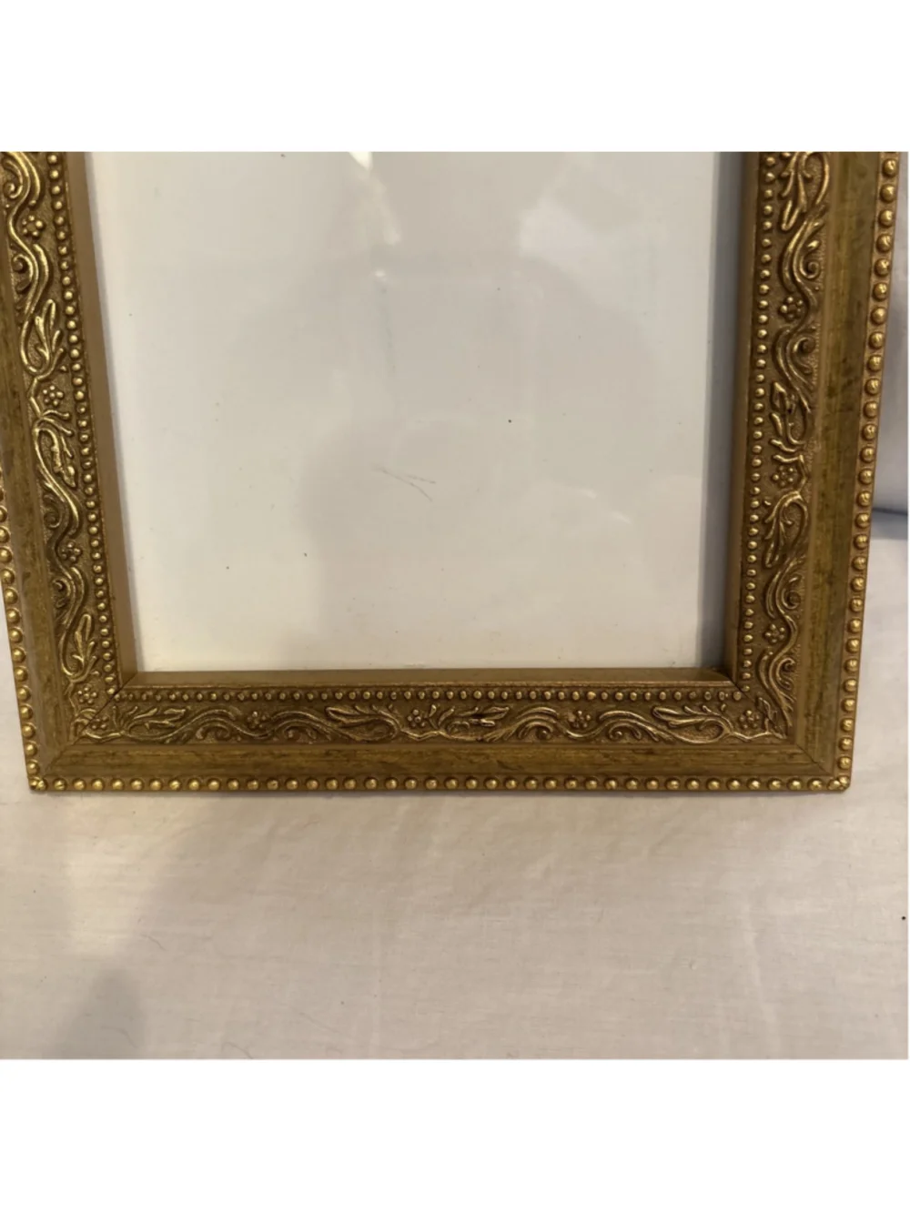 Vtg Ornate Rectangular Carved Gilt Wall Wood Golf Leaf Frame Hollywood 1169